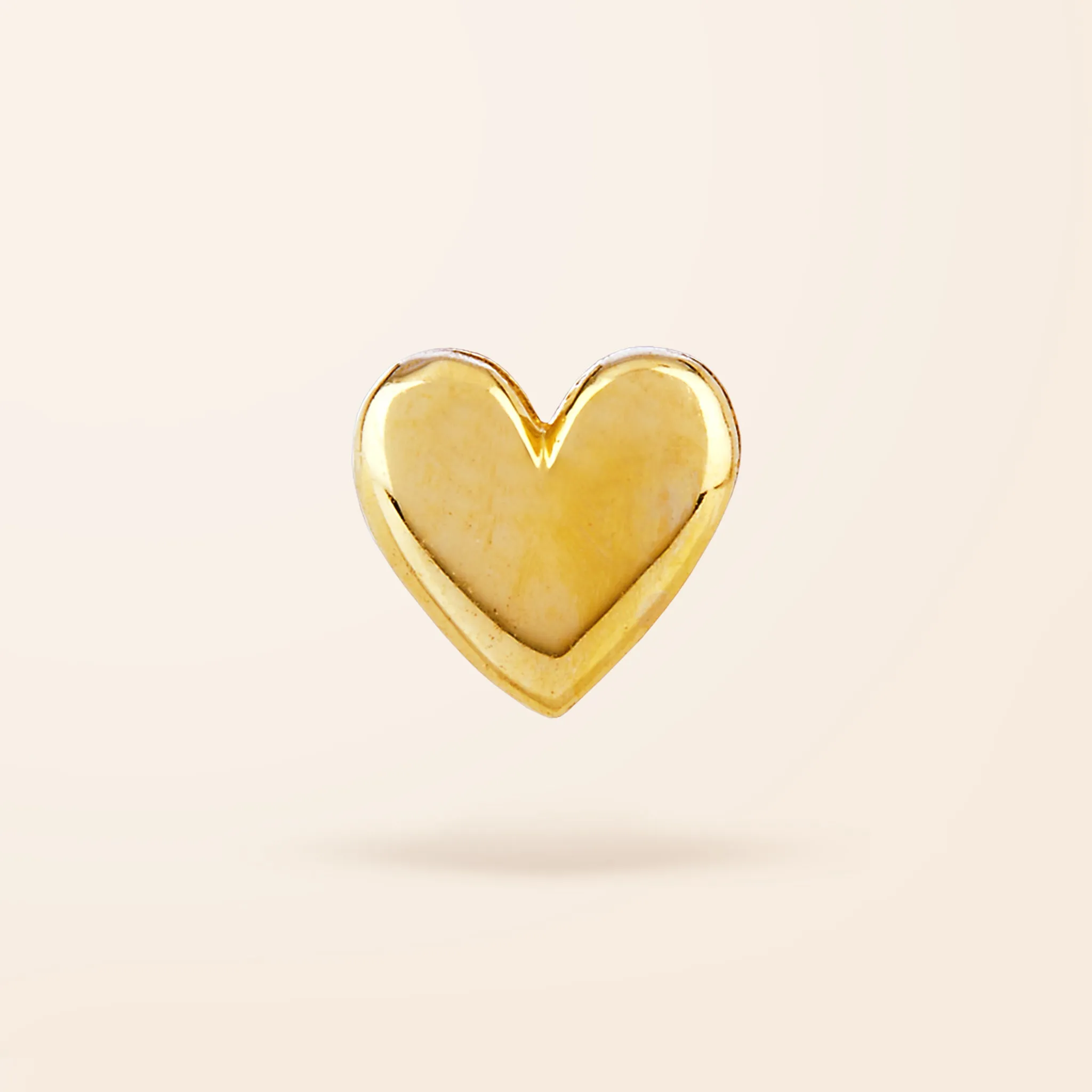 14K Gold Cartilage Heart Stud Earring