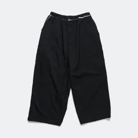 150% Pants - Black Wrinkled Wool Twill