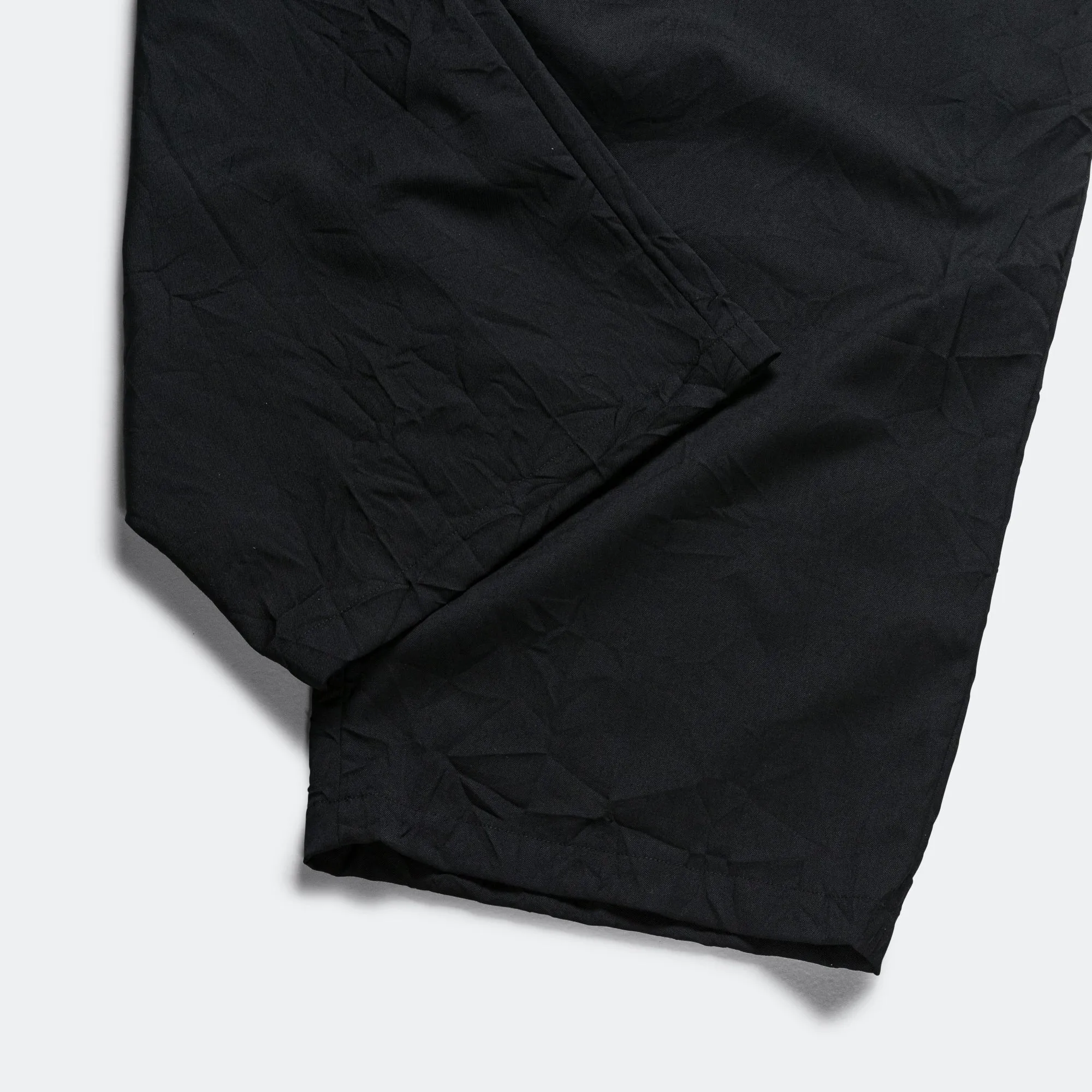 150% Pants - Black Wrinkled Wool Twill