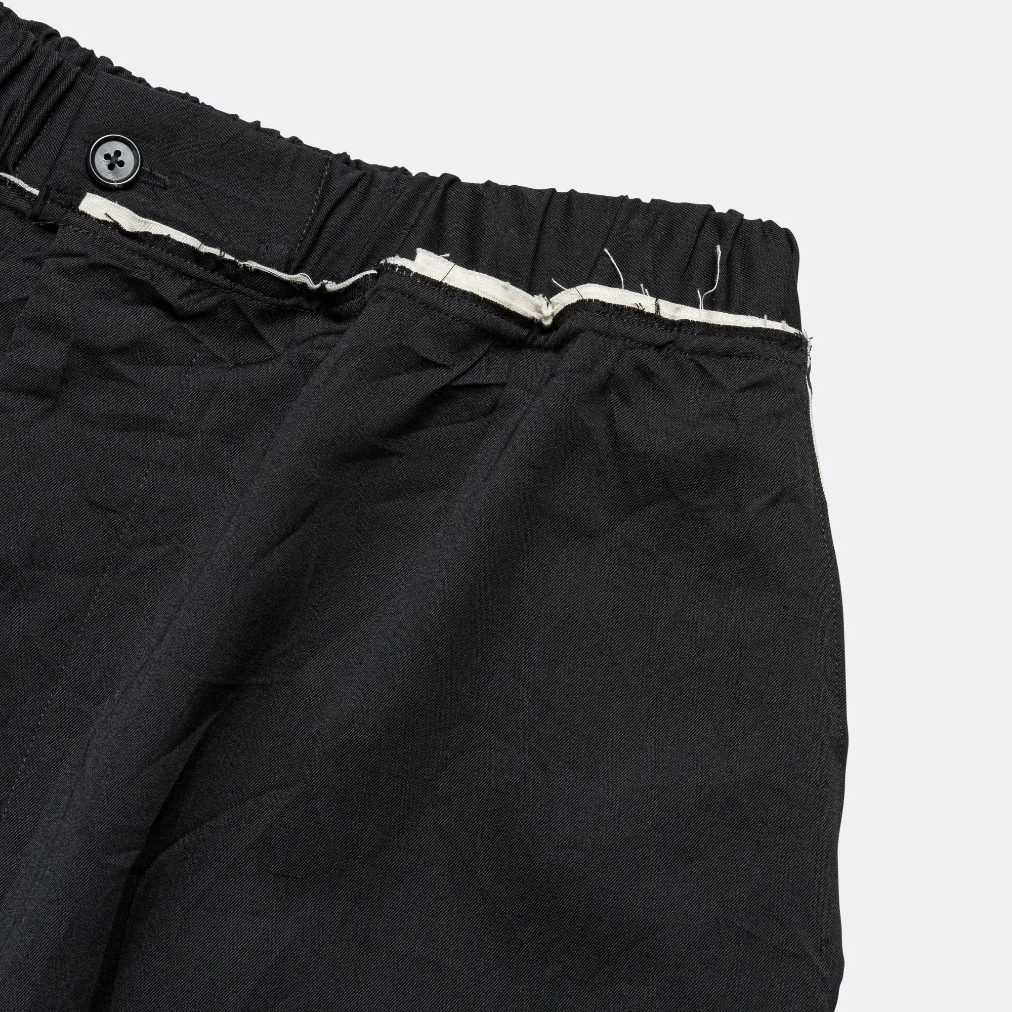 150% Pants - Black Wrinkled Wool Twill