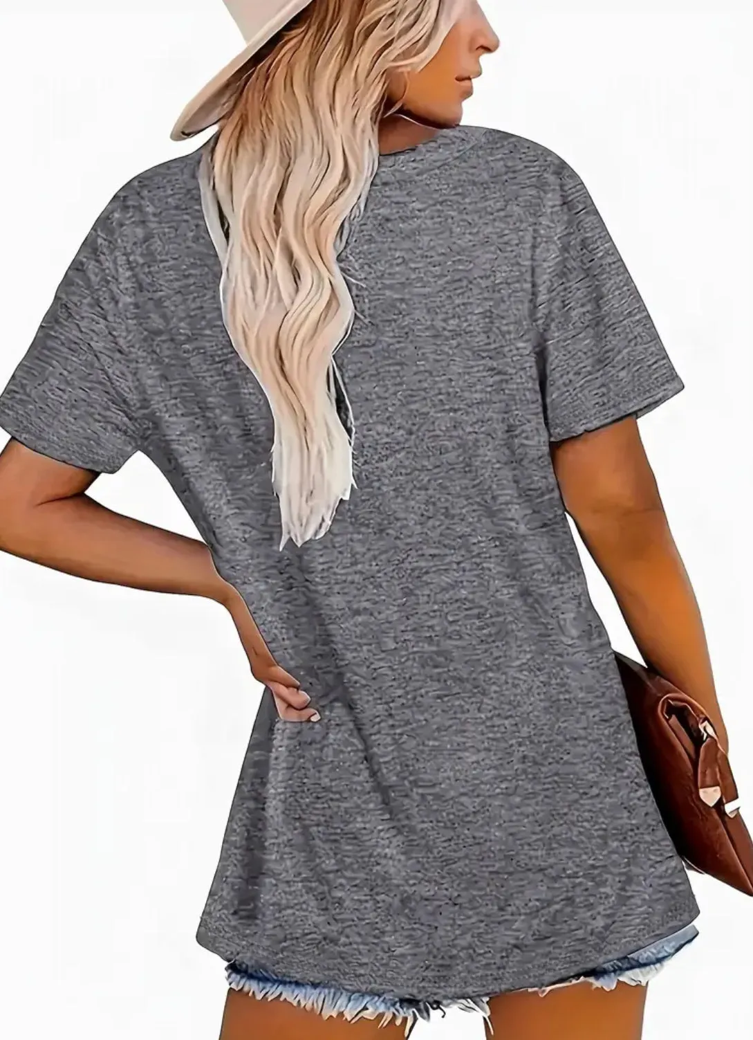 60% OFF “Thinking Of You”Casual Crew Neck Short Sleeve T-shirt, Women's Clothing