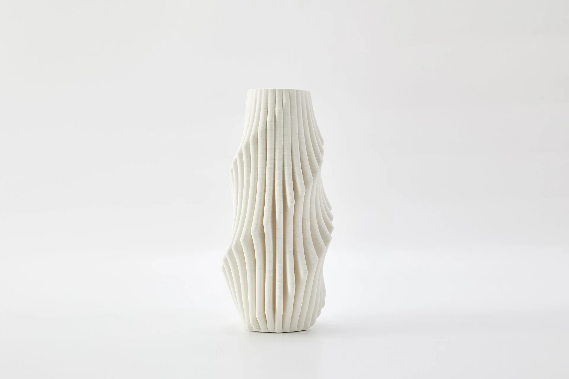 A The Foundry House Plume Vase Ivory