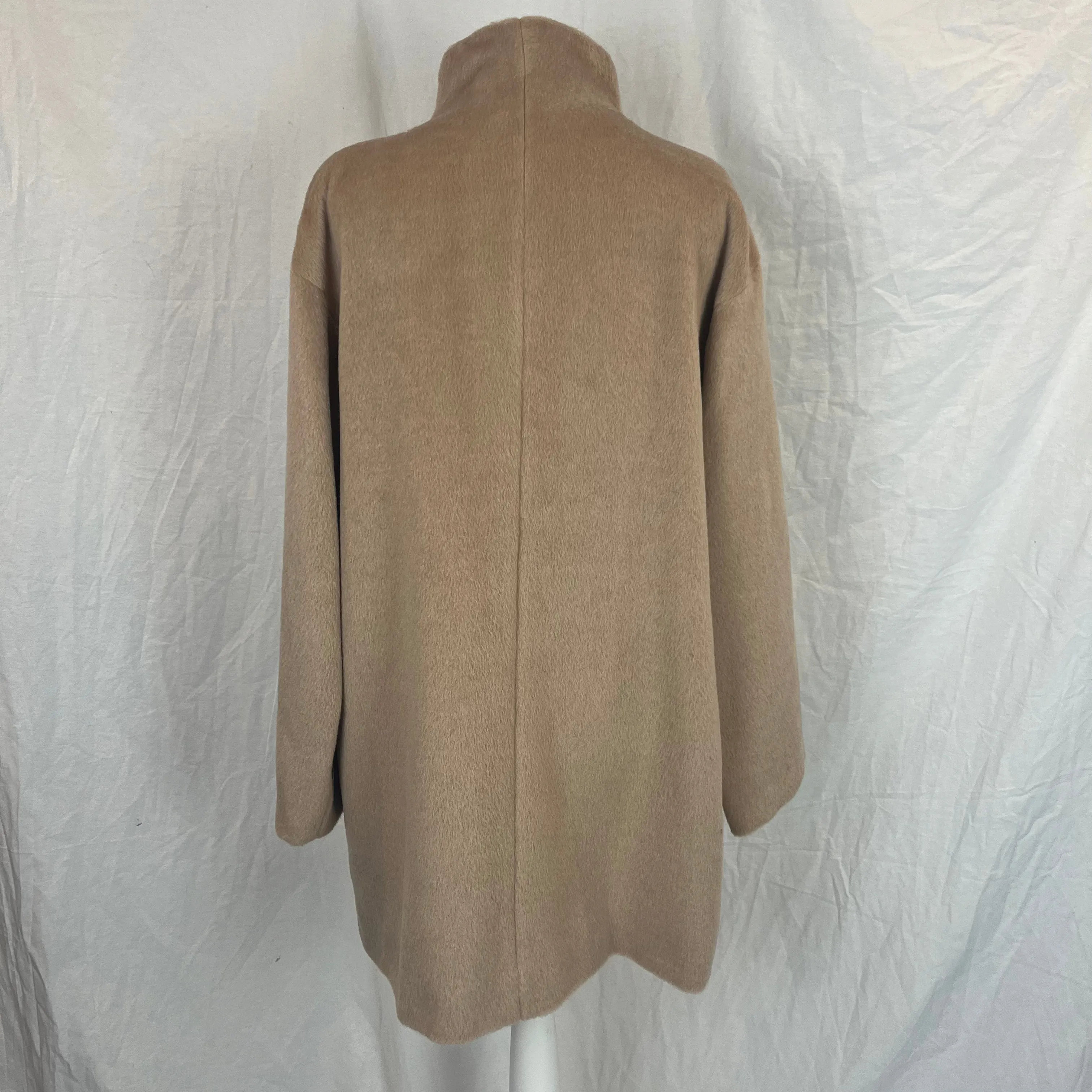 Agnes B Brand New 795 Camel Alpaca & Wool Germain Coat M