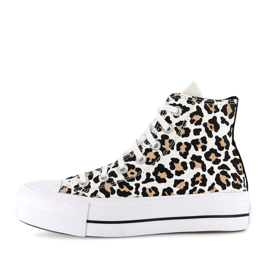 ALL STAR LIFT HI LEOPARD LOVE  - WHITE BLACK EPIC DUNE