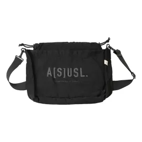 A[S]USL REFLECTIVE LOGO MESSENGER BAG-BLACK