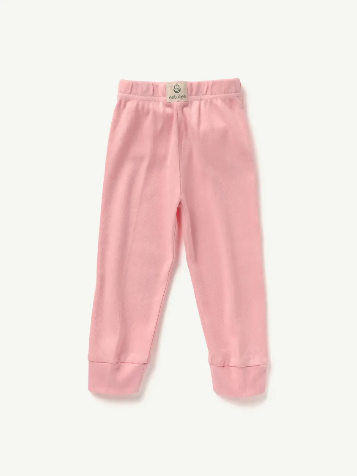 BABY GIRL SOLID FROCK CO-ORD SET - PINK