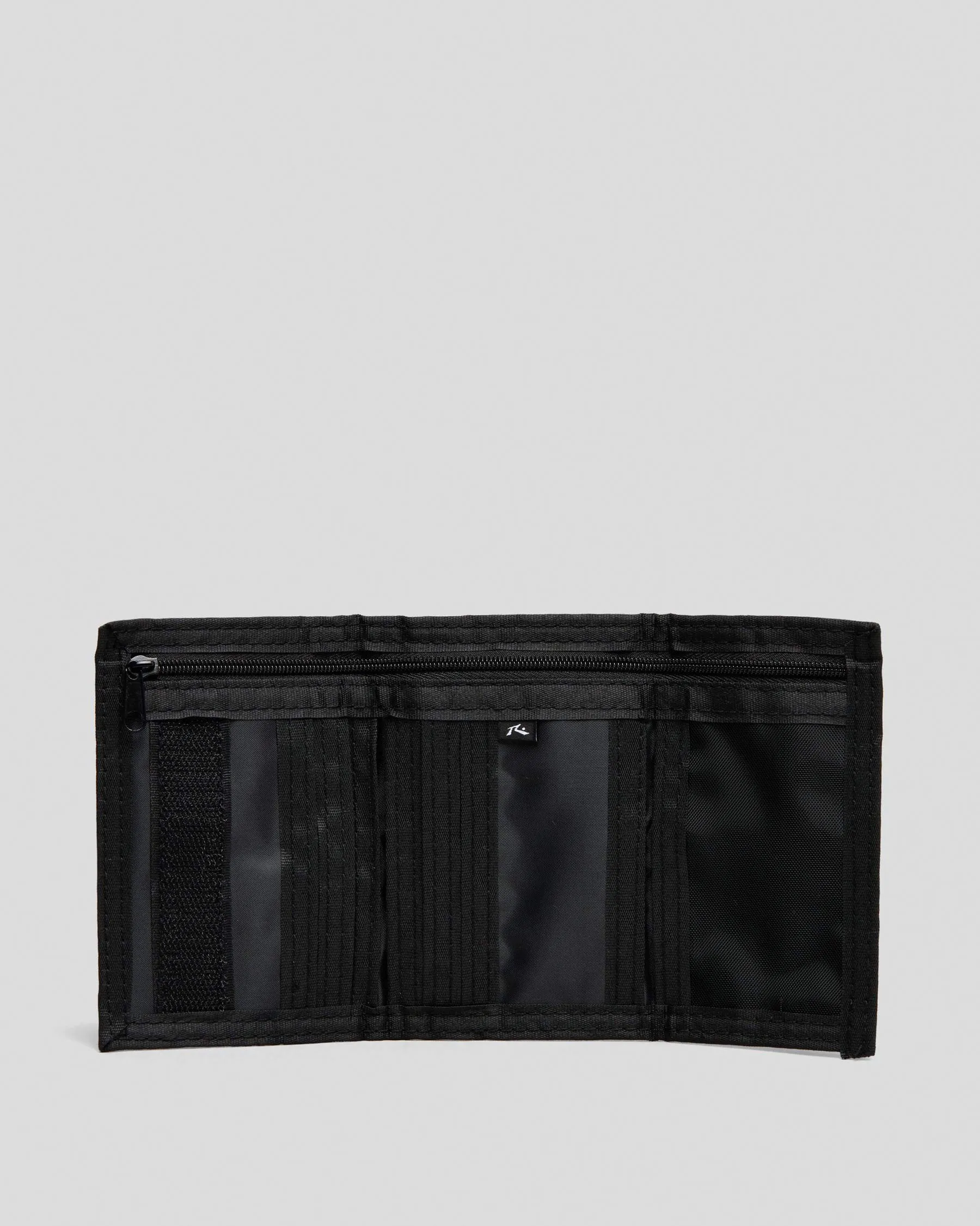 Billetera Rusty Detonate Cord Tri-Fold Wallet Black