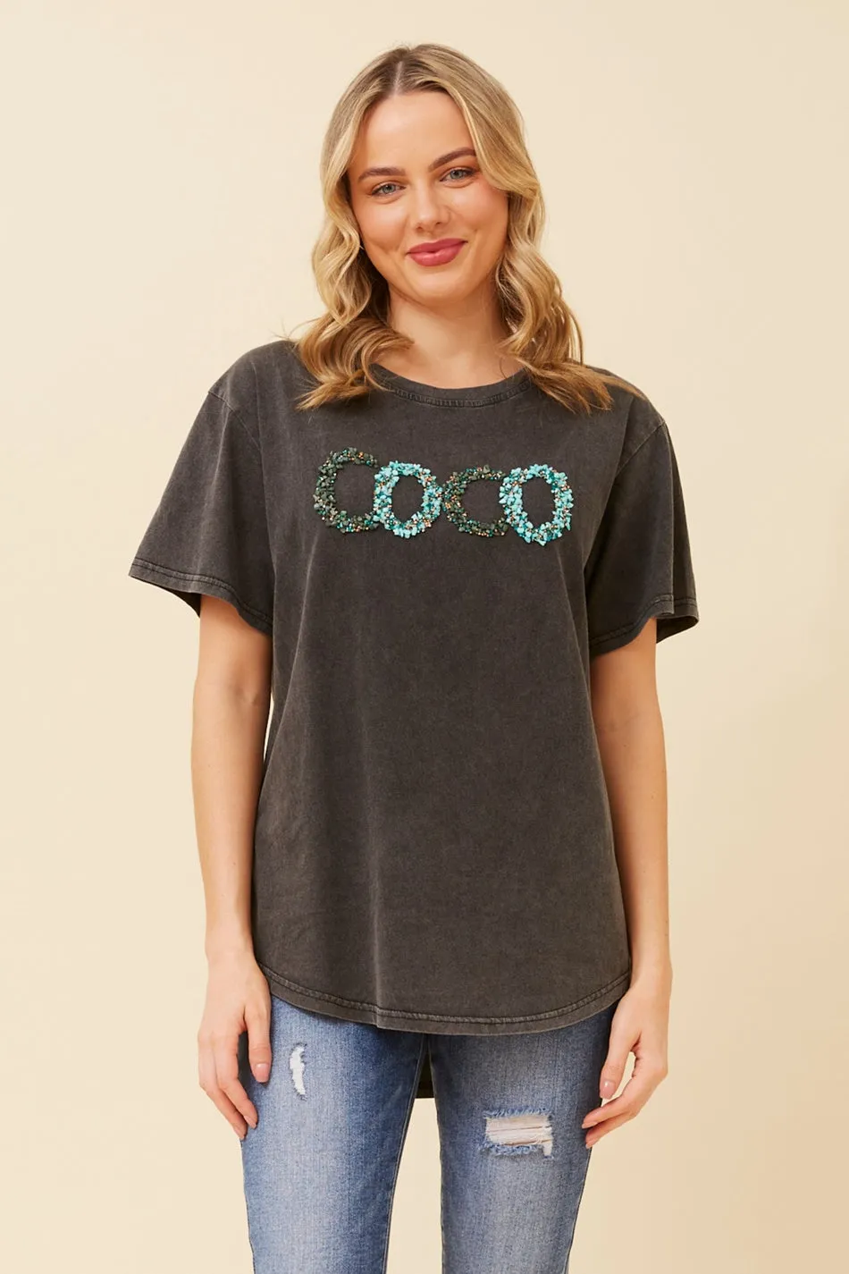 BINDI EMBELLISHED TEE