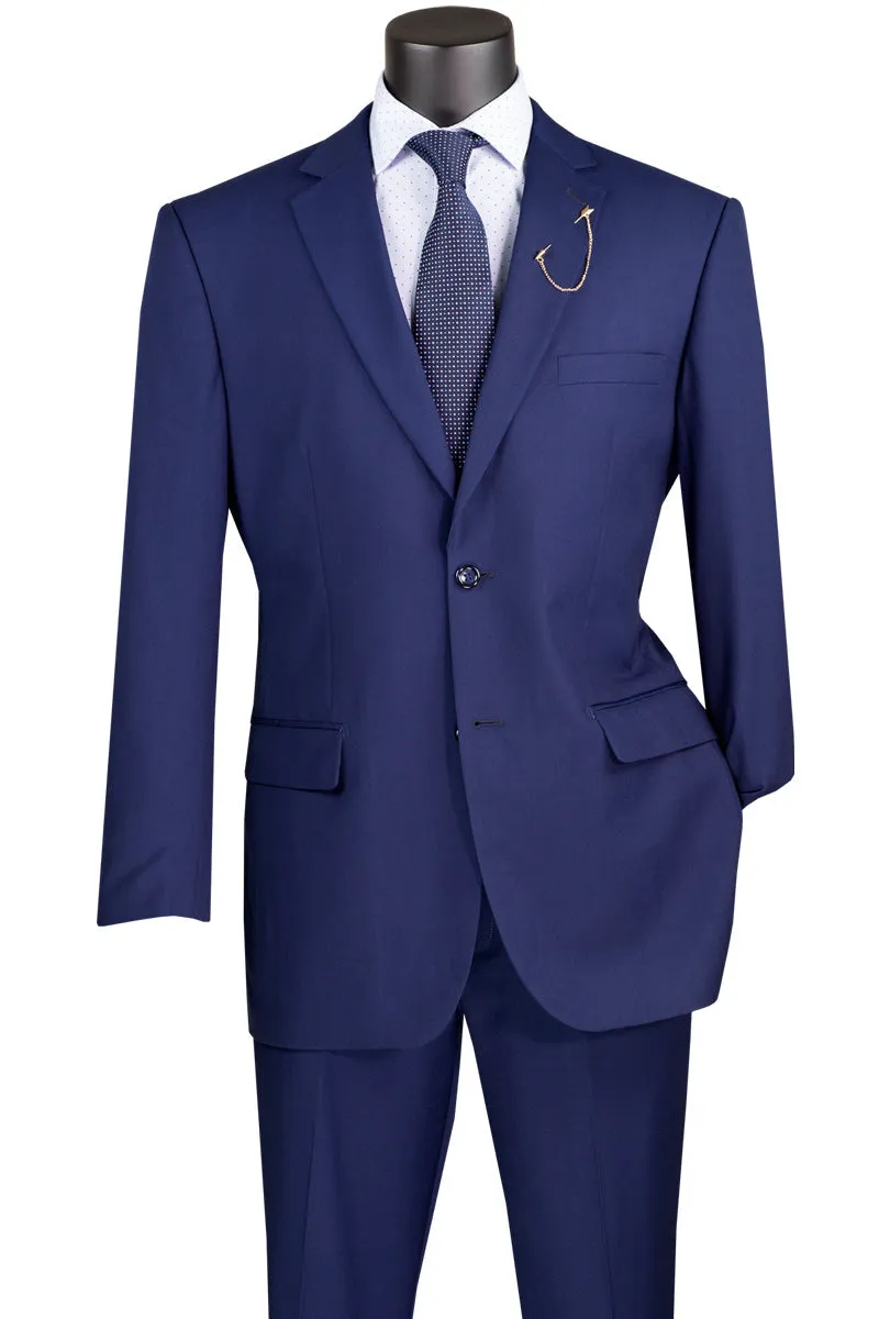 Blue Regular Fit Two Piece Suit