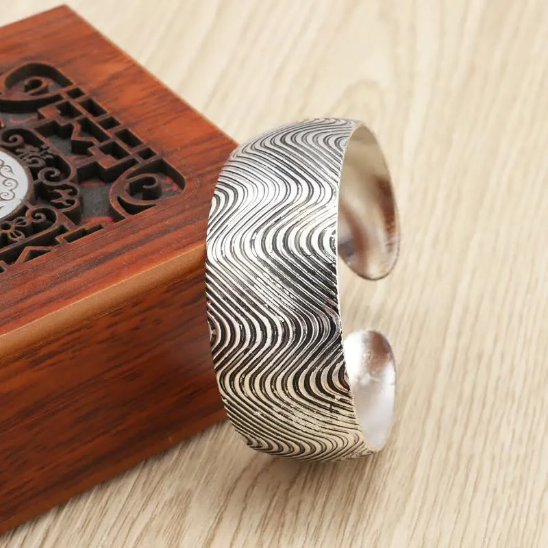 Bohemian Textured Cuff Style Bracelet