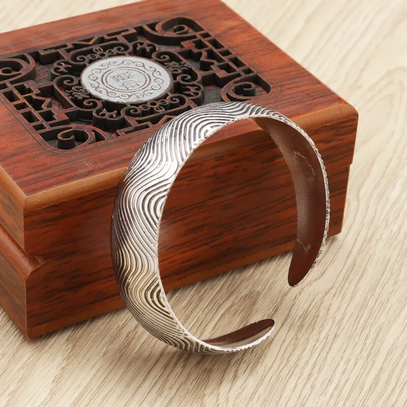 Bohemian Textured Cuff Style Bracelet