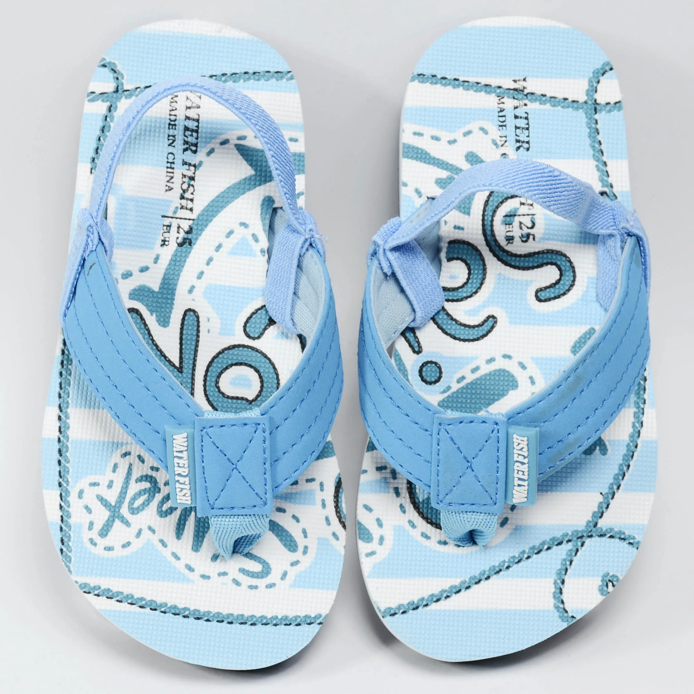 C1623 W-Mark Everyone's Choice Non Slip with Back Strip Sky Blue Flip Flop