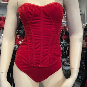 Cadolle Victoria Corset in Red Velvet 3530CMA