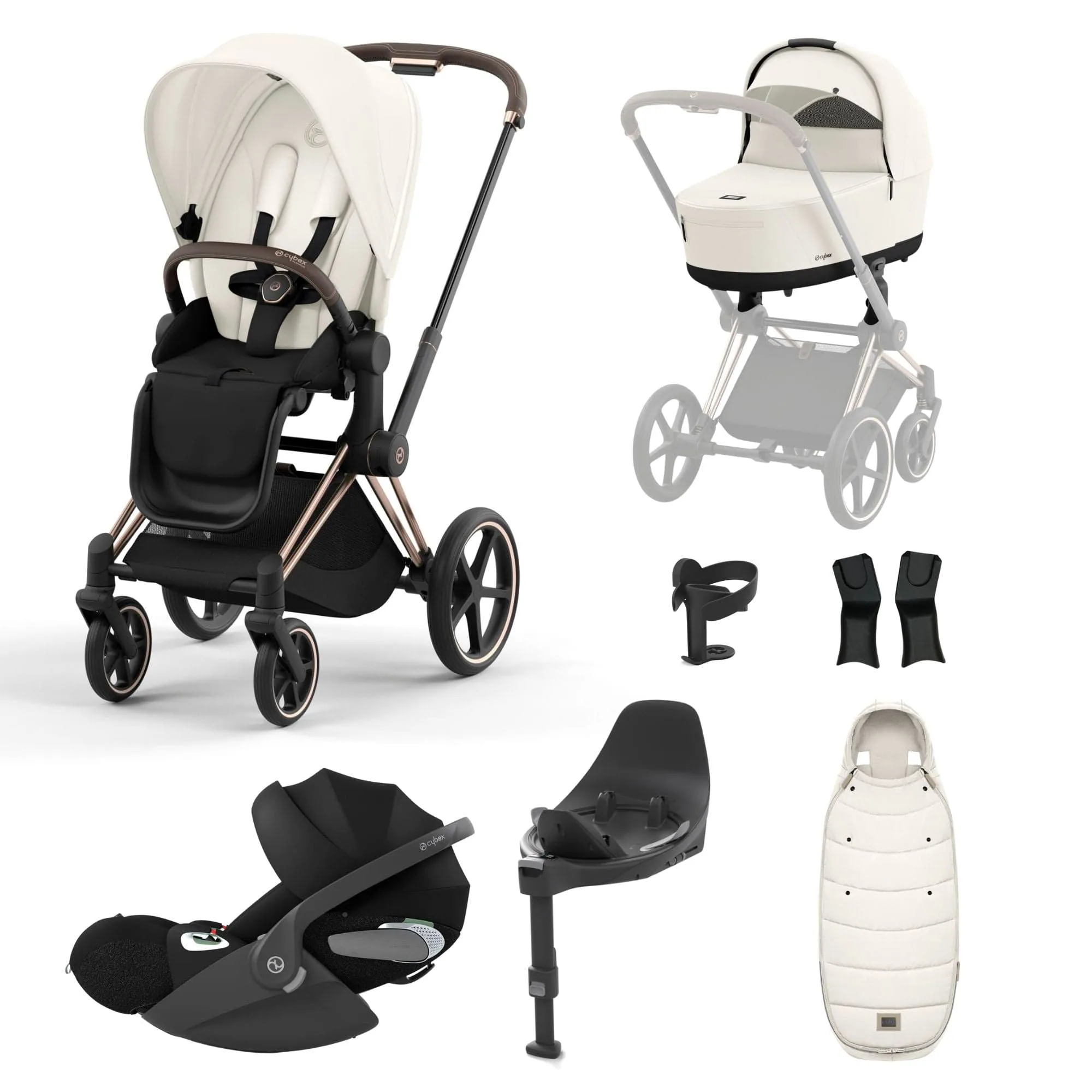 Cybex Priam Cloud T i-Size Bundles - Off White (2023)