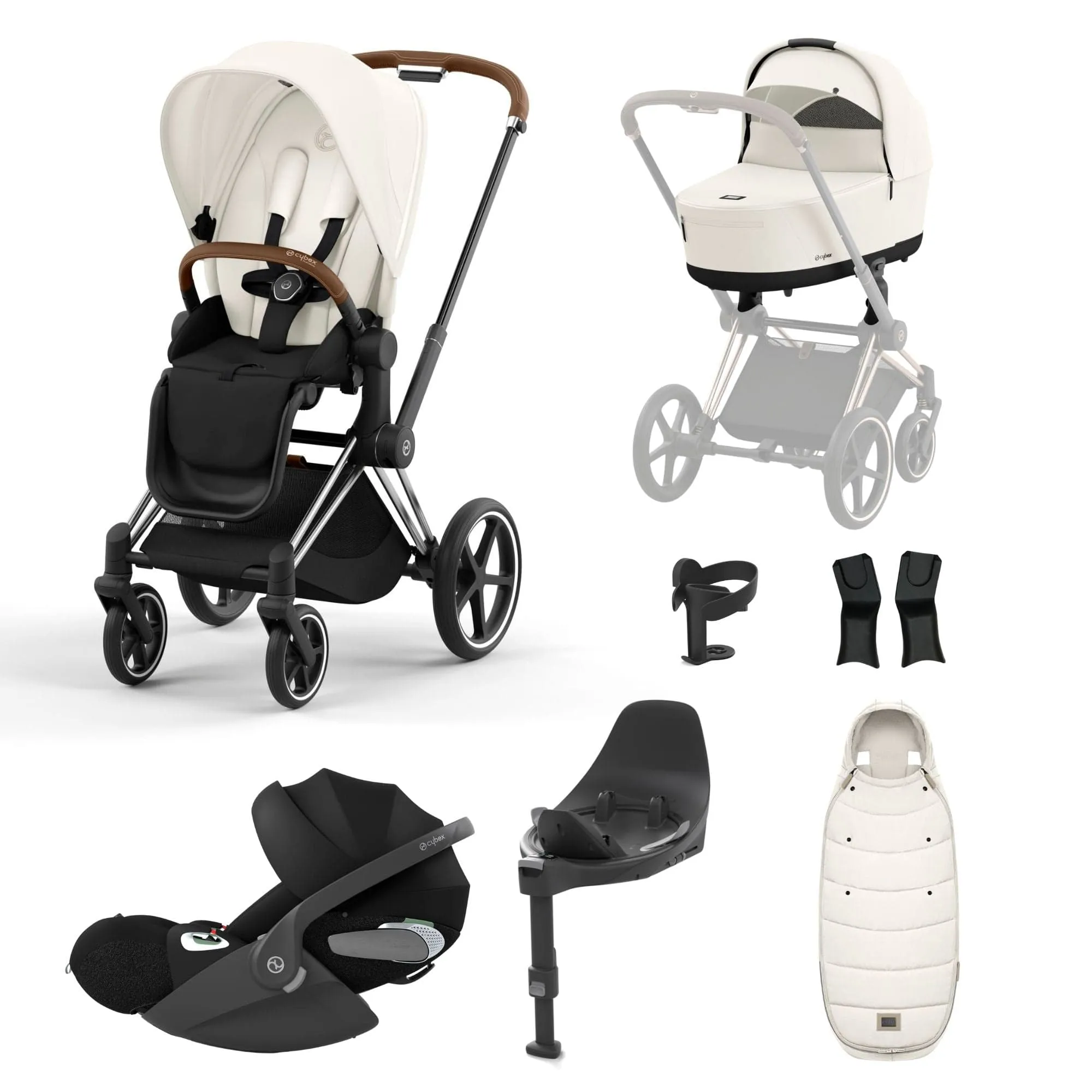 Cybex Priam Cloud T i-Size Bundles - Off White (2023)