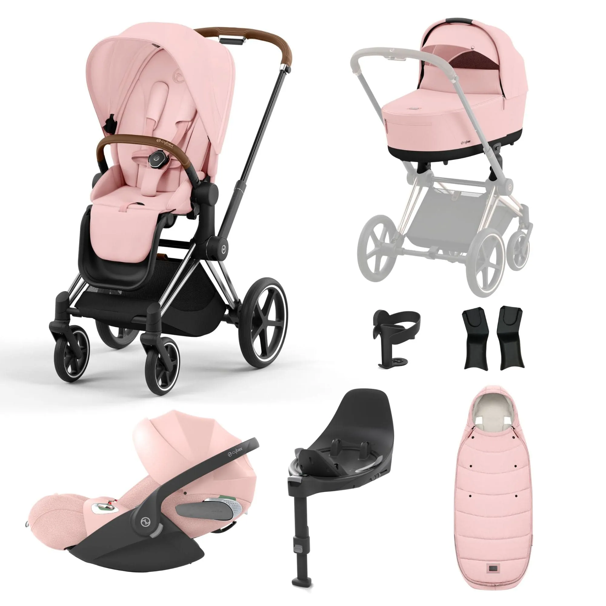 Cybex Priam Cloud T i-Size Bundles - Peach Pink (2023)