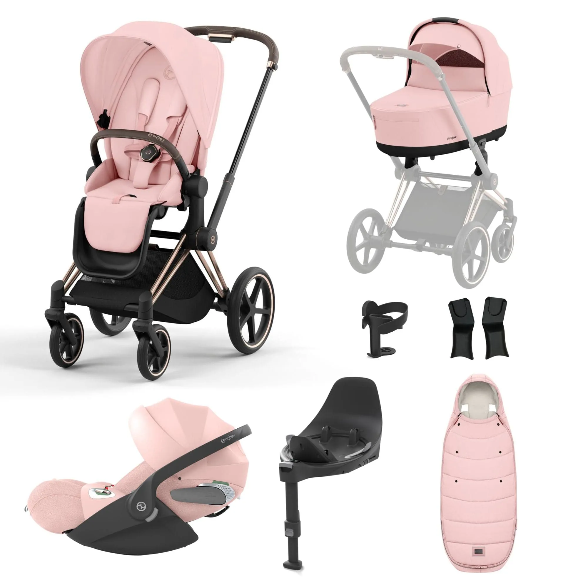 Cybex Priam Cloud T i-Size Bundles - Peach Pink (2023)