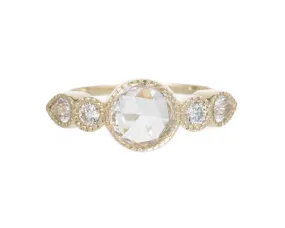 Diamond Round Pear Elevate Ring