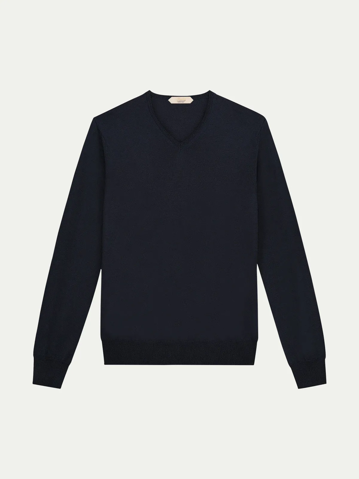 Extrafine Merino V-Neck Navy