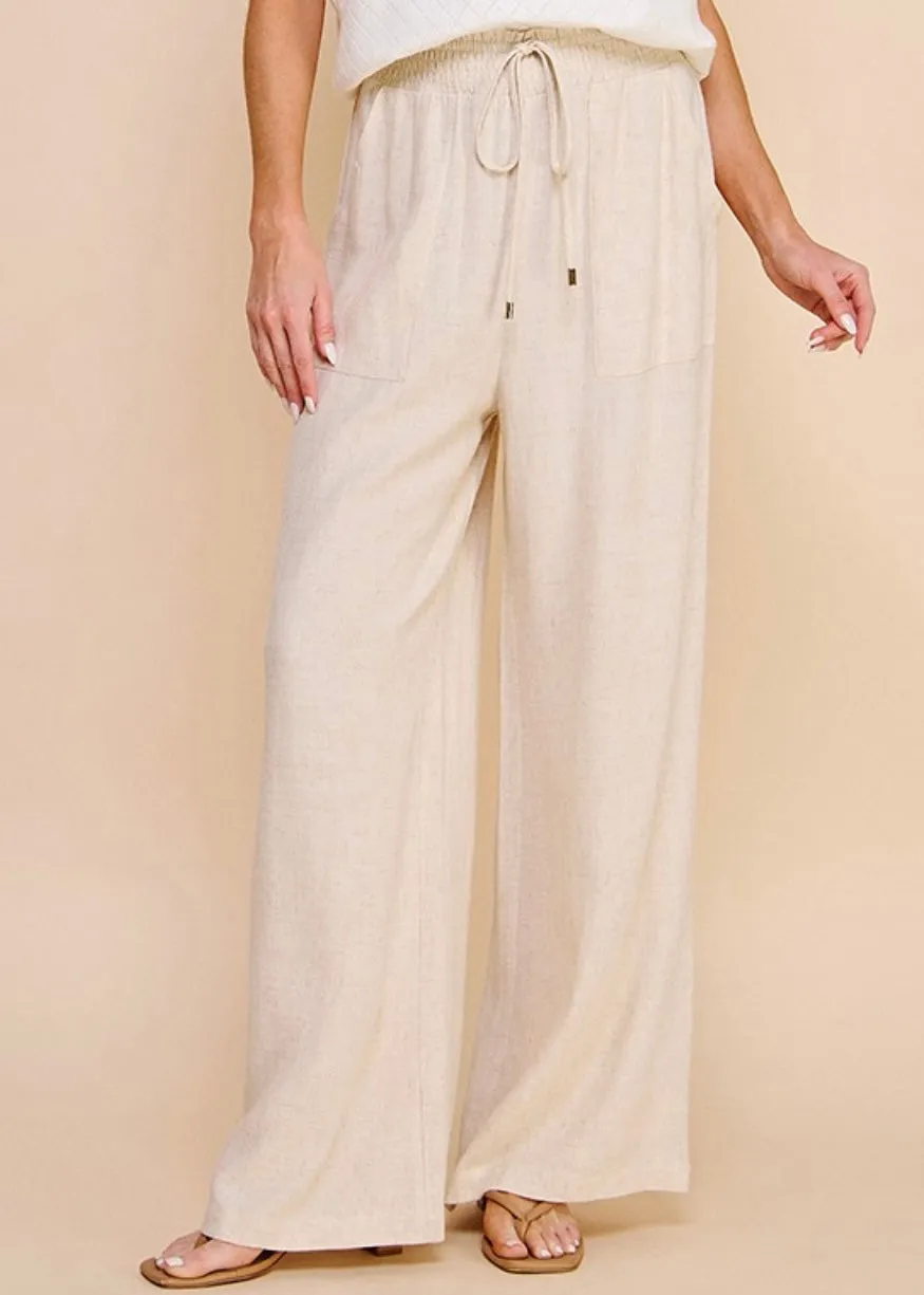 FINAL SALE - Linen Wide Leg Pants - 3 Colors!