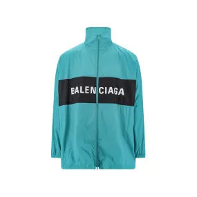 Giacca a vento Balenciaga con logo