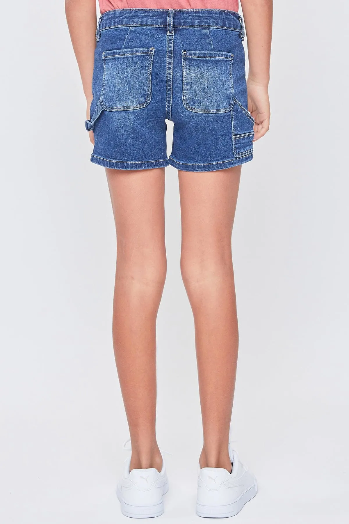 Girls Denim Carpenter Shorts