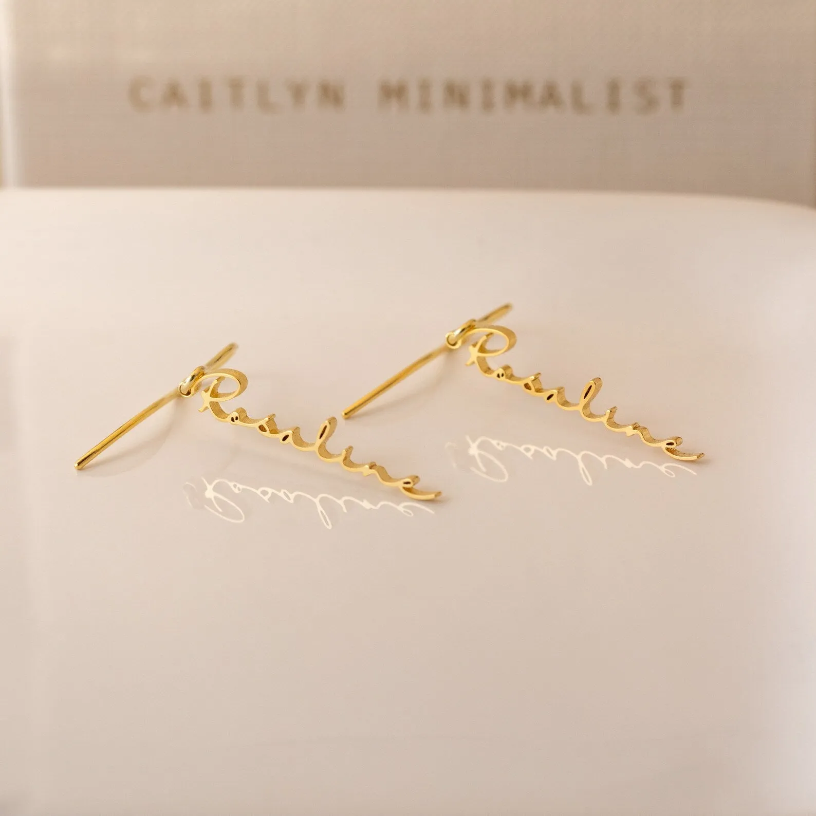 Hallie Dangling Name Earrings