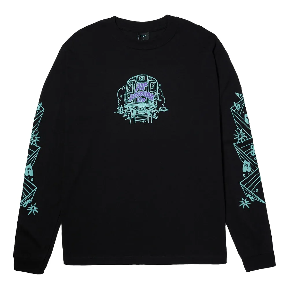 HUF BENCHIN L/S TEE-BLACK