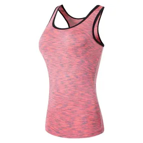 Jeansian Women's Quick Drying Slim Fit Tank Tops Tanktops Sleeveless Vest Singlet SWT241 Pink2