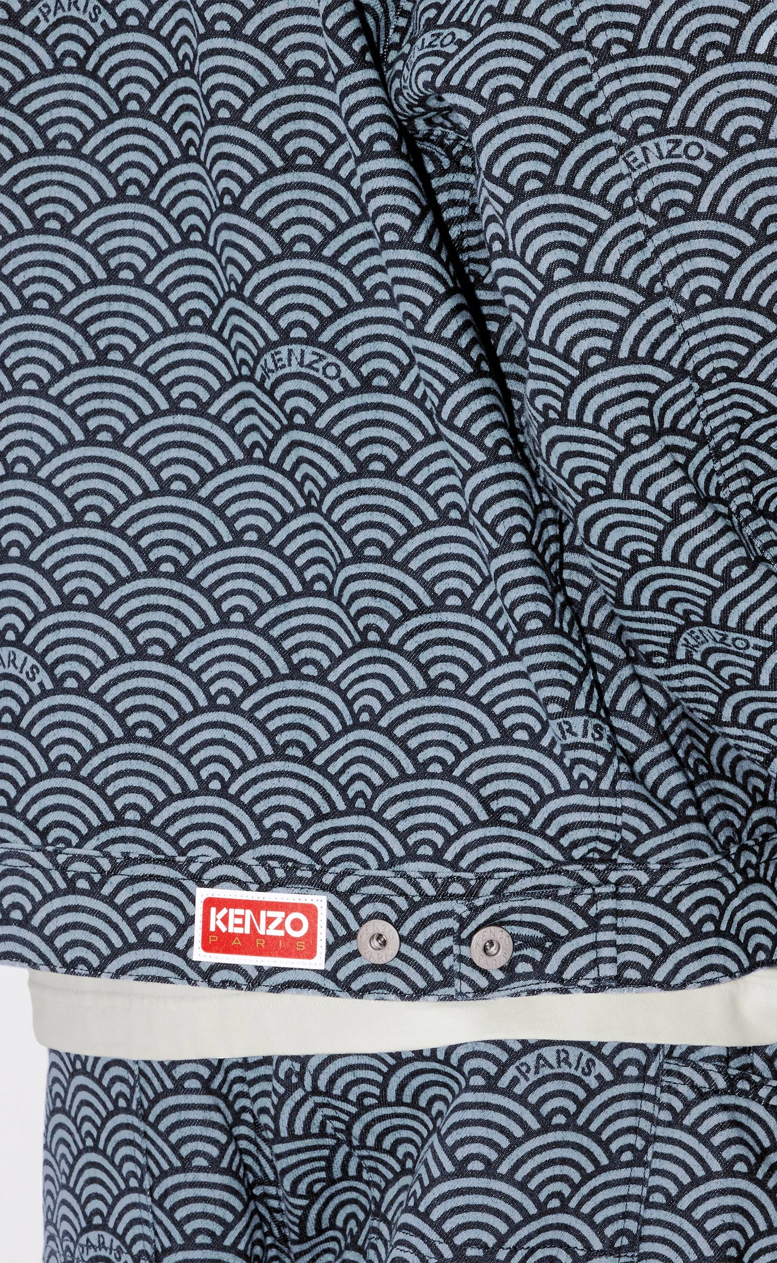 KENZO SEIGAIHA DENIM BLUE JACKET