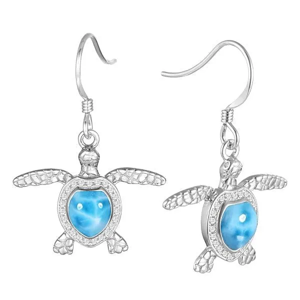 Larimar Hawaii Kai Honu Earrings