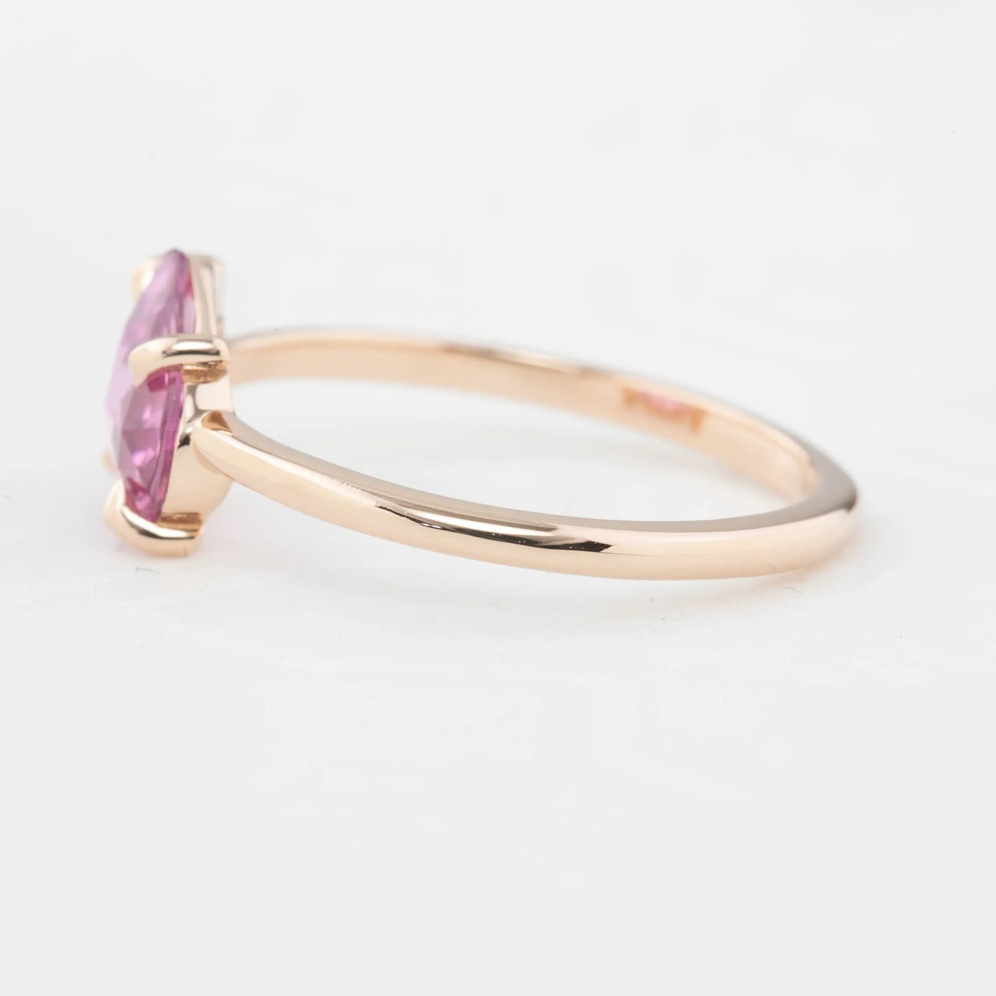 Lisa Ring - 1.43ct Unheated Organic Cut Pink Sapphire, 14k rose gold (One of a kind)