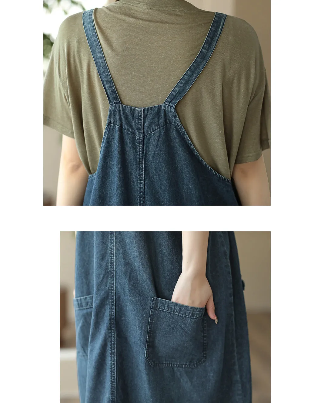 Loose Casual Denim Dress for Women