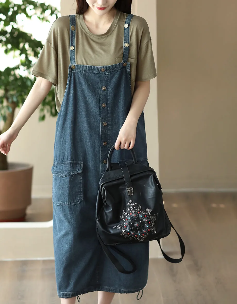 Loose Casual Denim Dress for Women