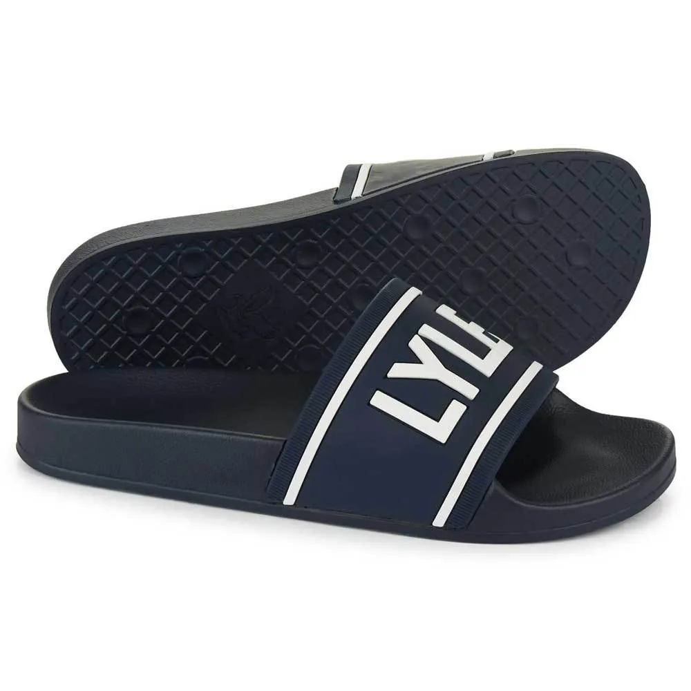 Lyle And Scott Men's Wallace Pool Sliders - Navy