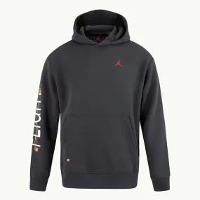 M J Art Fleece Hoodie - DK Smoke Grey