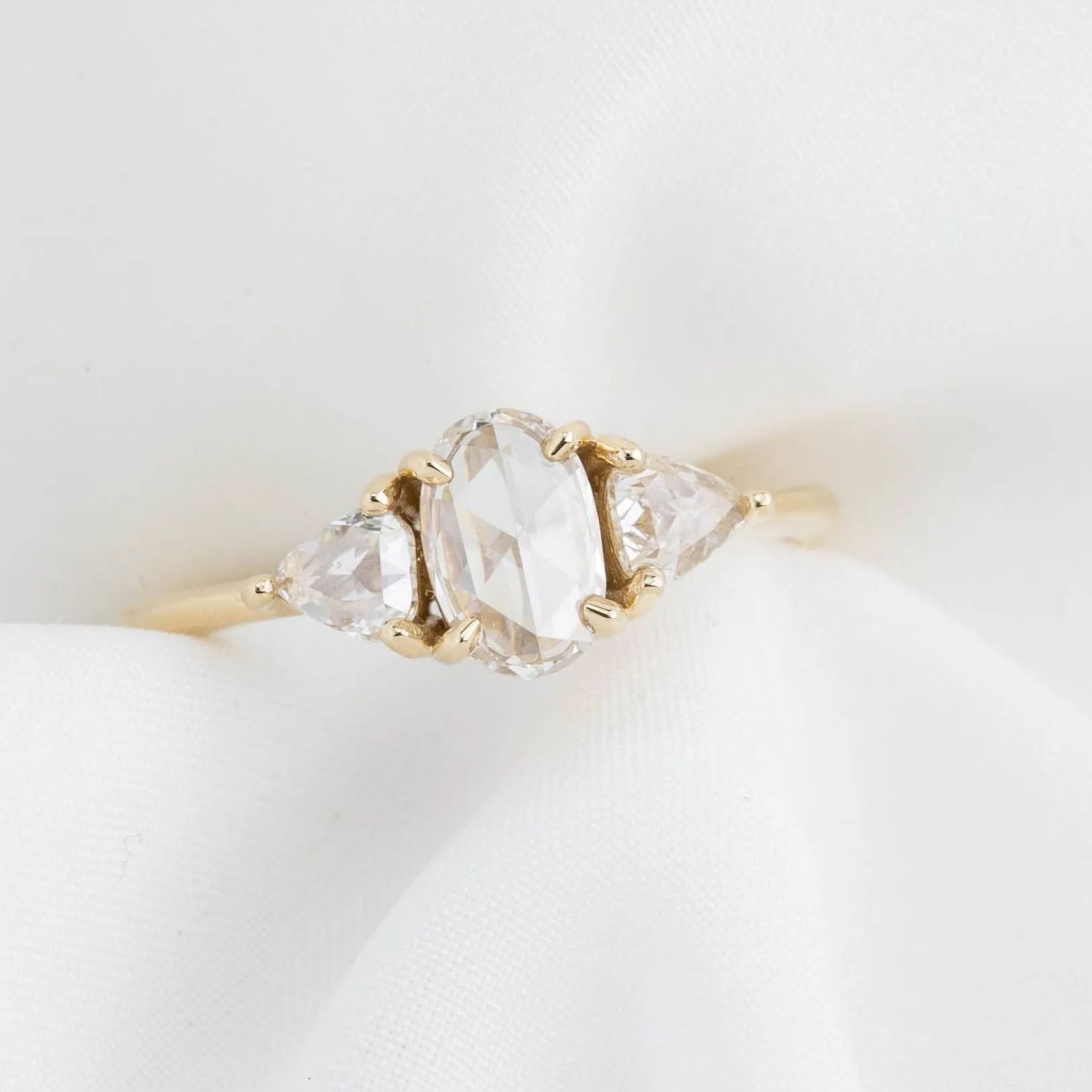 Madison 0.56ct Rose Cut Oval Diamond Ring (One of a kind)