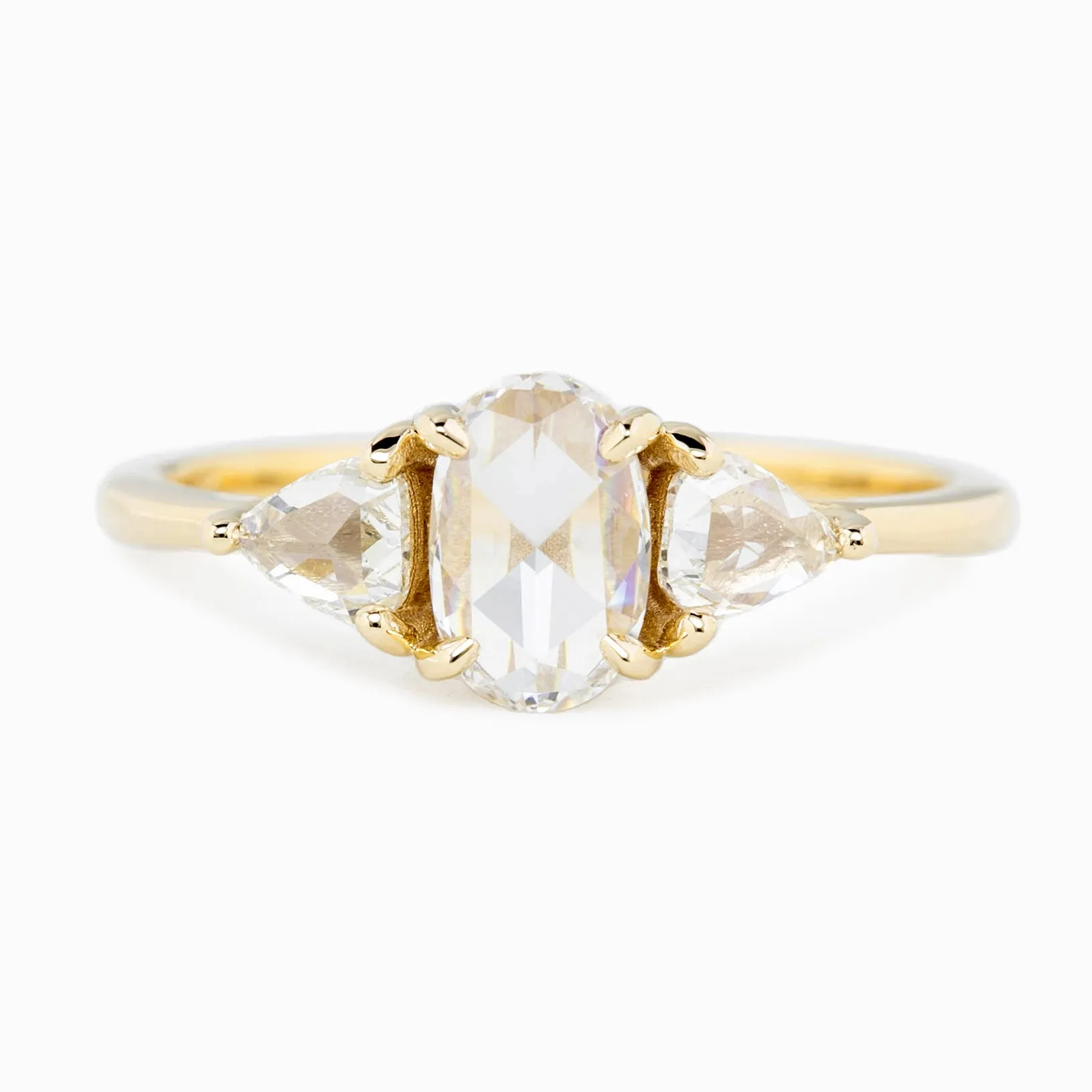 Madison 0.56ct Rose Cut Oval Diamond Ring (One of a kind)