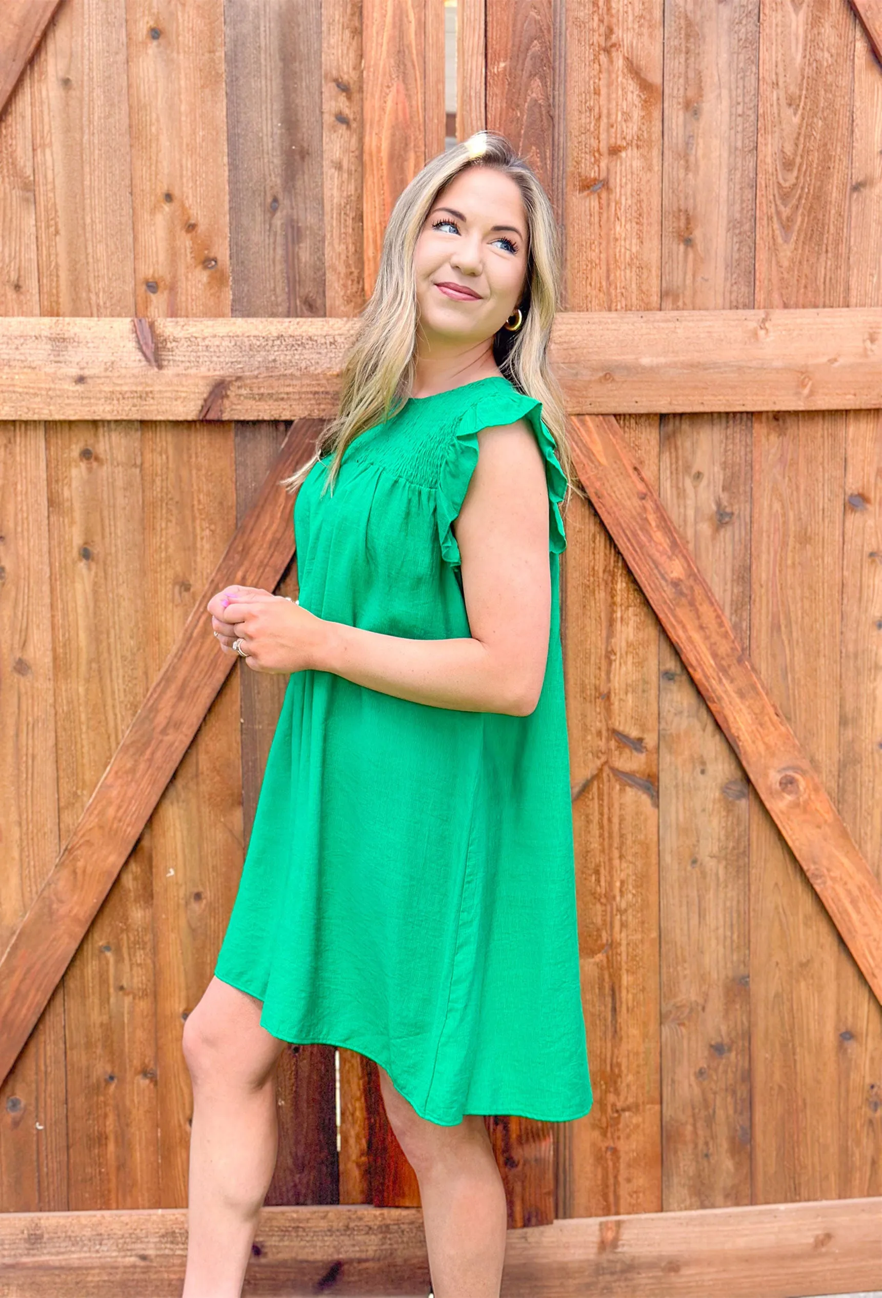 Make A Wish Dress in Kelly Green