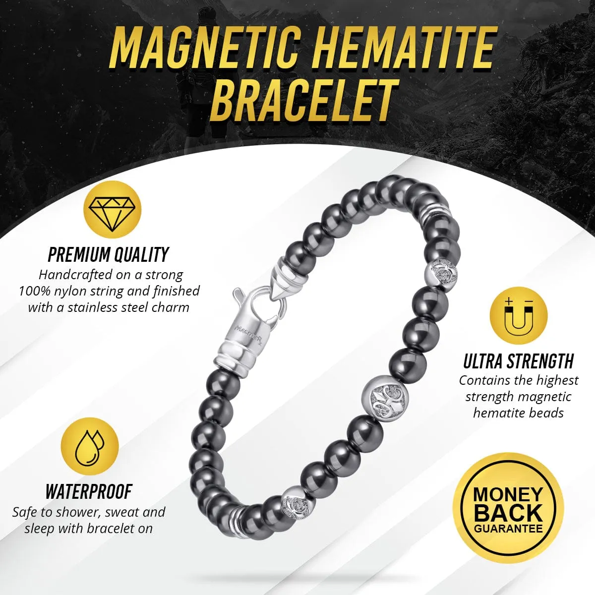 MAX Strength Magnetic Hematite Bracelet (Armory)