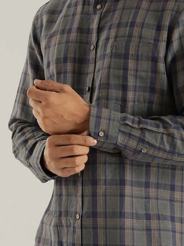 Men Checked Full Sleeve Linen Blend Shirt