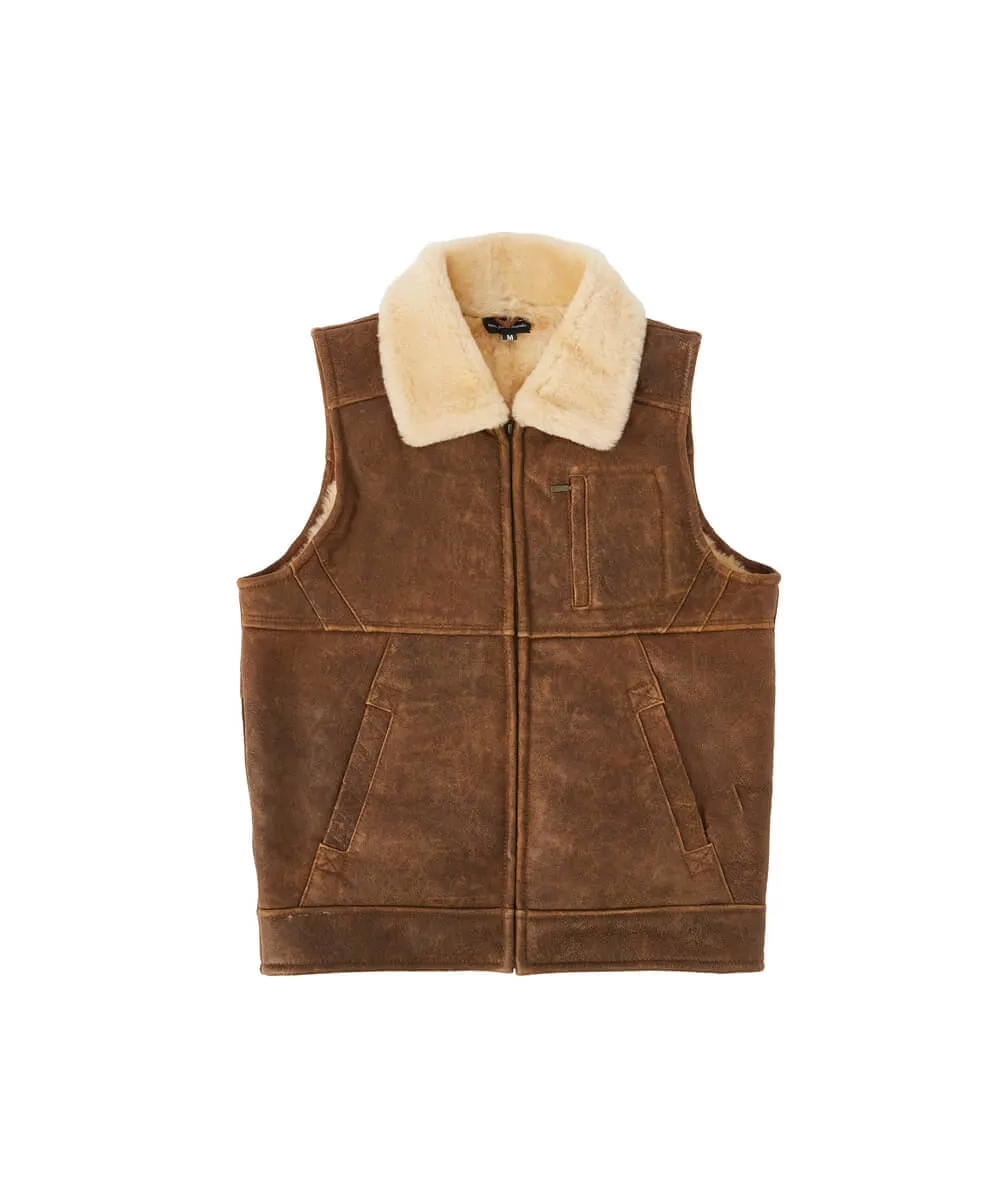 Men's Nappa Bomber Sheepskin Vest