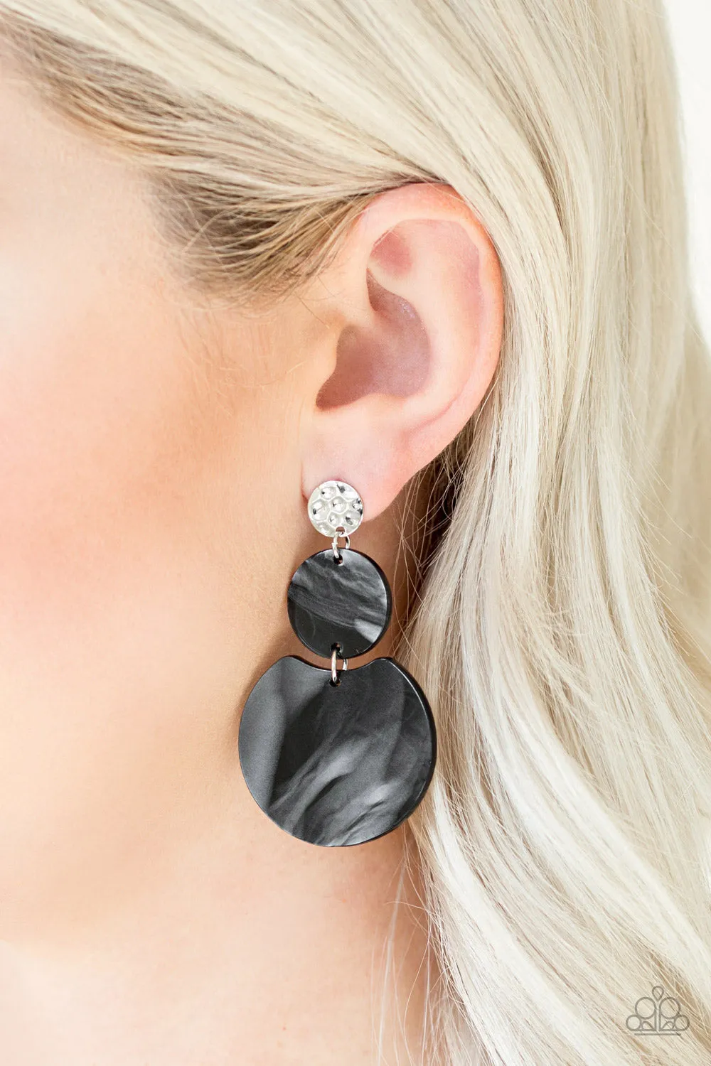 Miami Mariner Black Post-Earrings