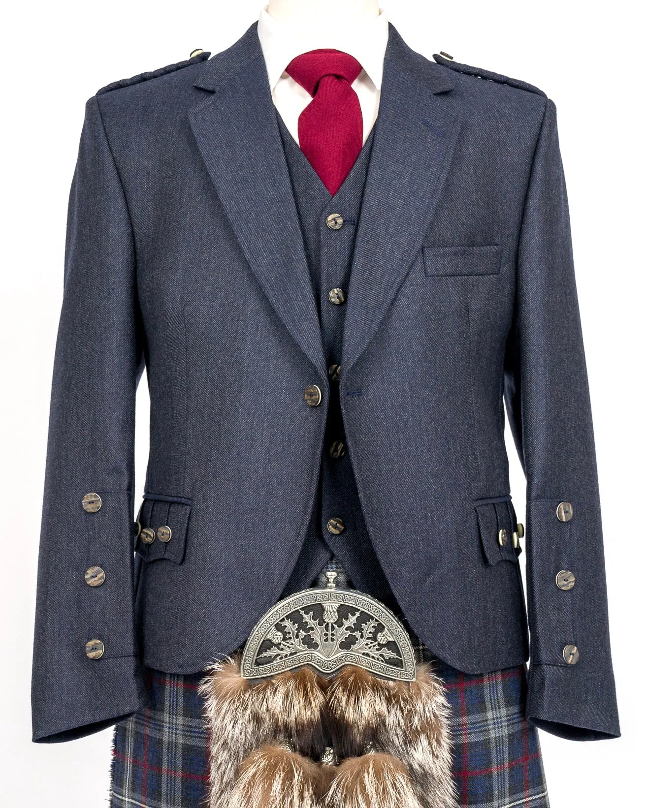 Midnight blue Crail Jacket & waistcoat - Clunie range