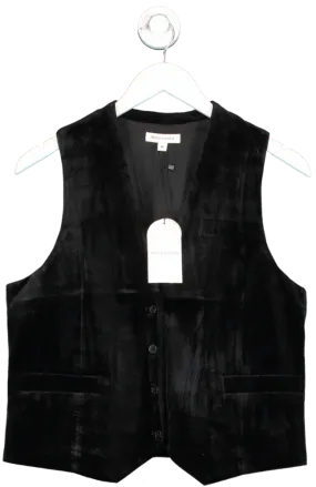 Monsoon Black Willow Velvet Waistcoat UK M