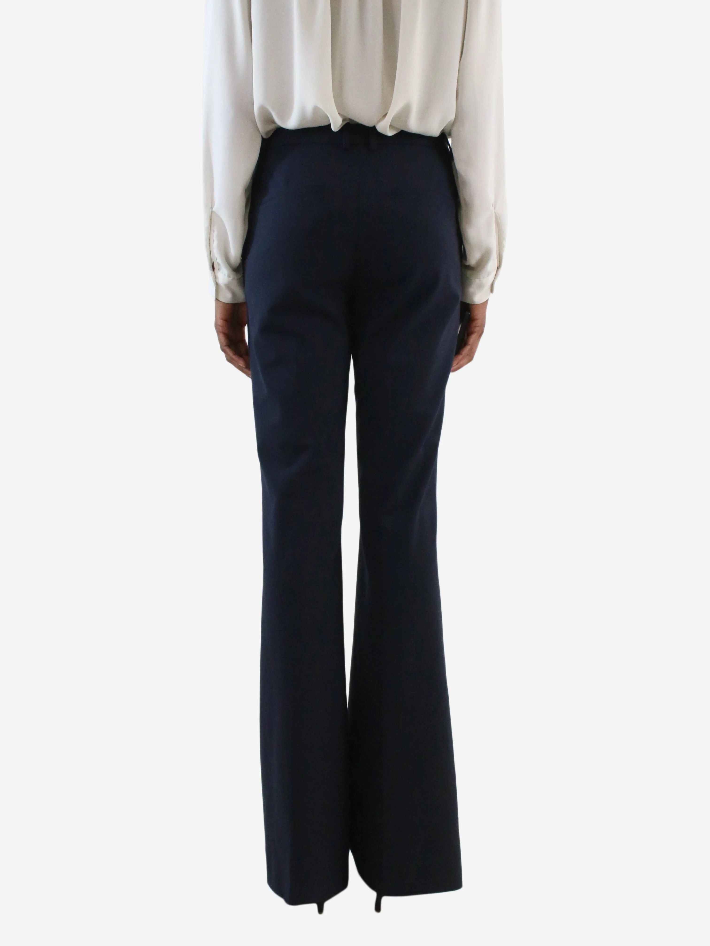 Navy flared tailored trousers - Size US 2