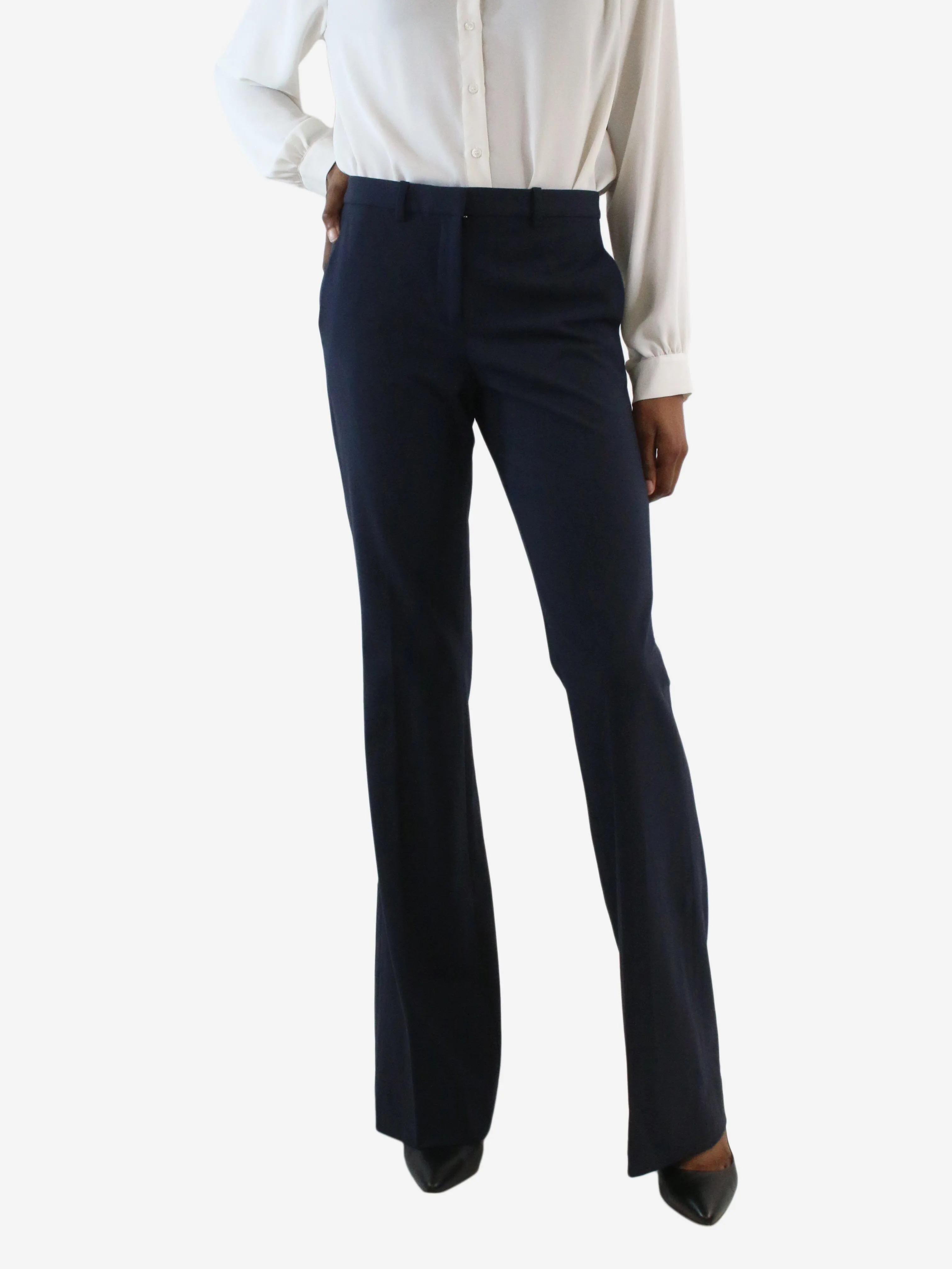 Navy flared tailored trousers - Size US 2