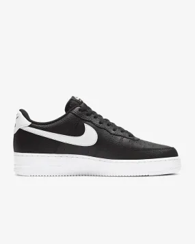 Nike Air Force 1 Low '07 Black White Pebbled Leather