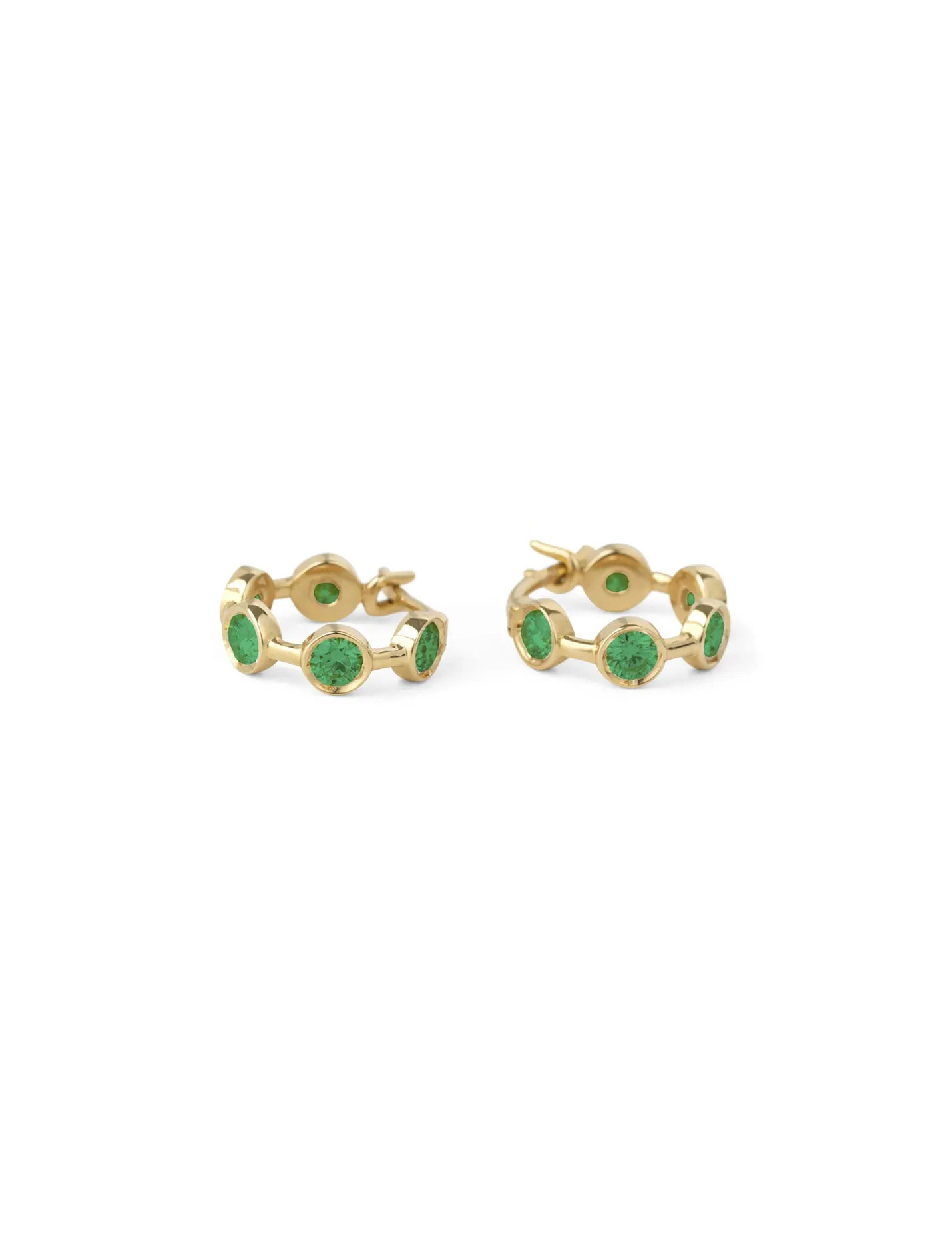 On the Rocks - Emerald Hoops 12 mm