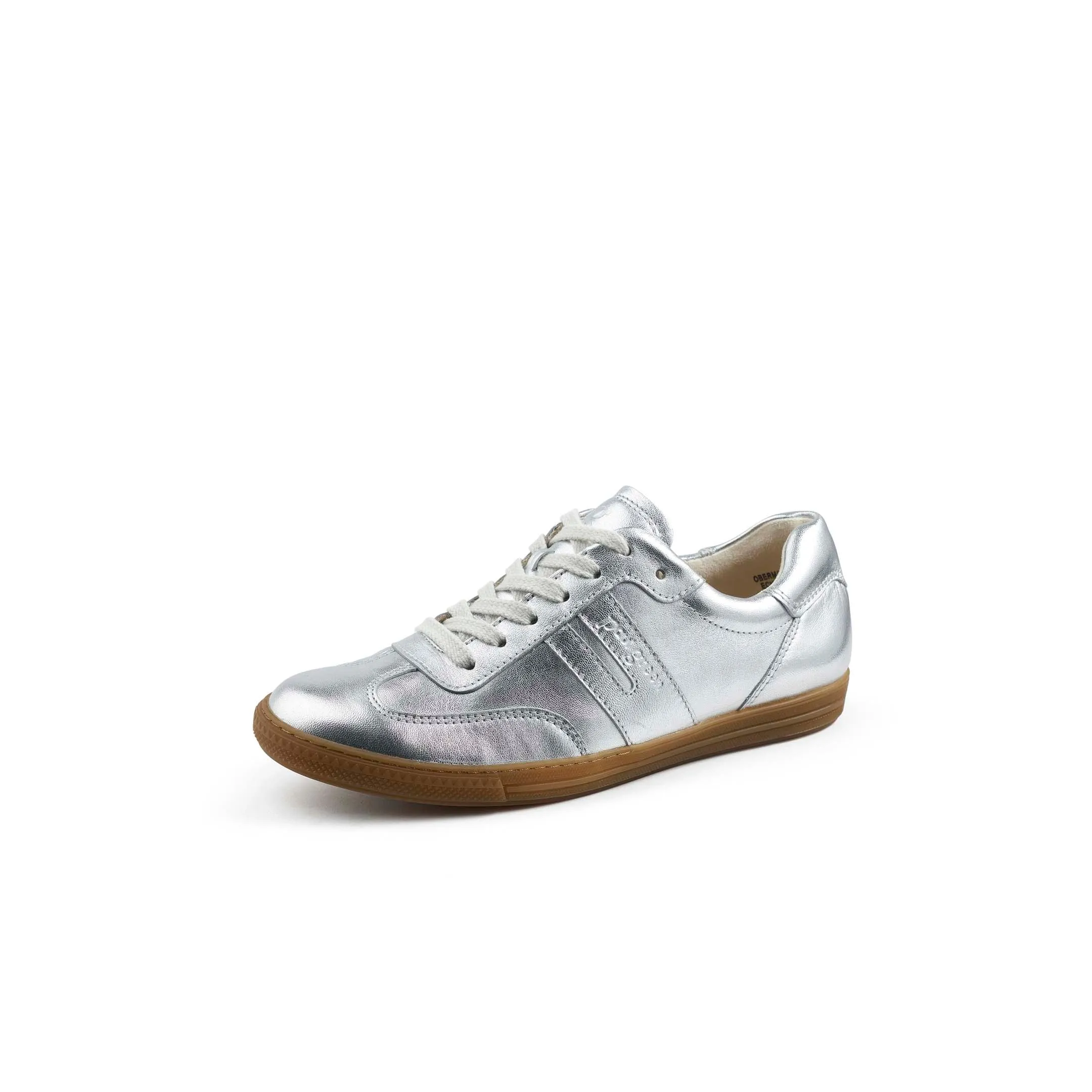 PAUL GREEN Silver Leather Trainer 5350